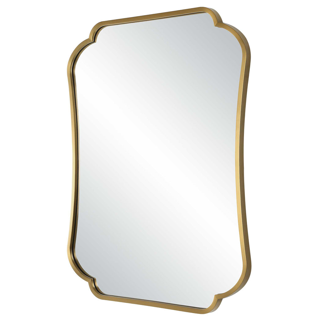 Athena Brushed Brass Mirror