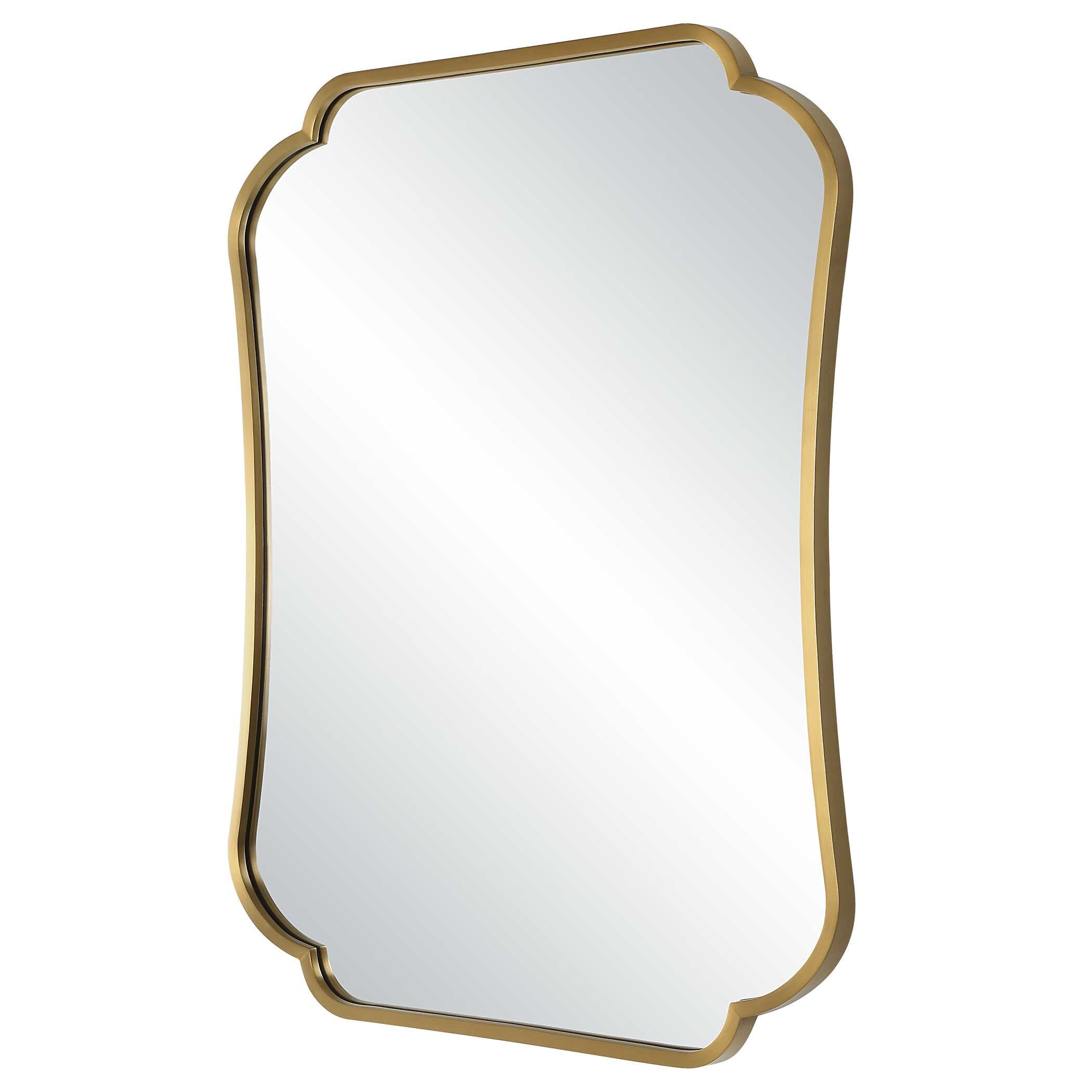 Athena Brushed Brass Mirror