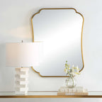 Athena Brushed Brass Mirror