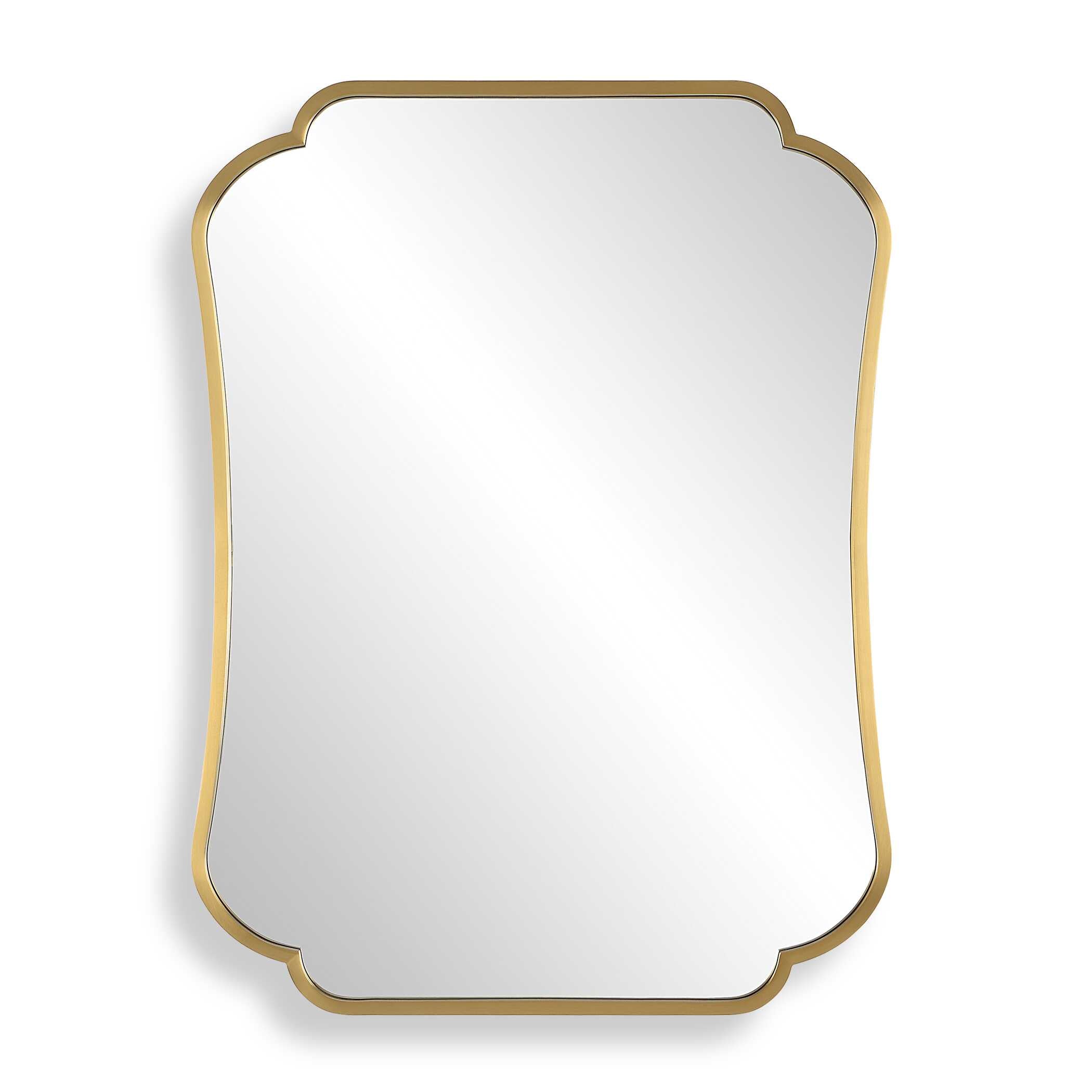 Athena Brushed Brass Mirror