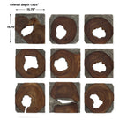 Jungle Wood Paneled Wall Art Set/9