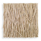 Gathered Teak Square Bleached Wood Wall Decor