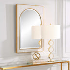 Crisanta Gloss White Arch Mirror