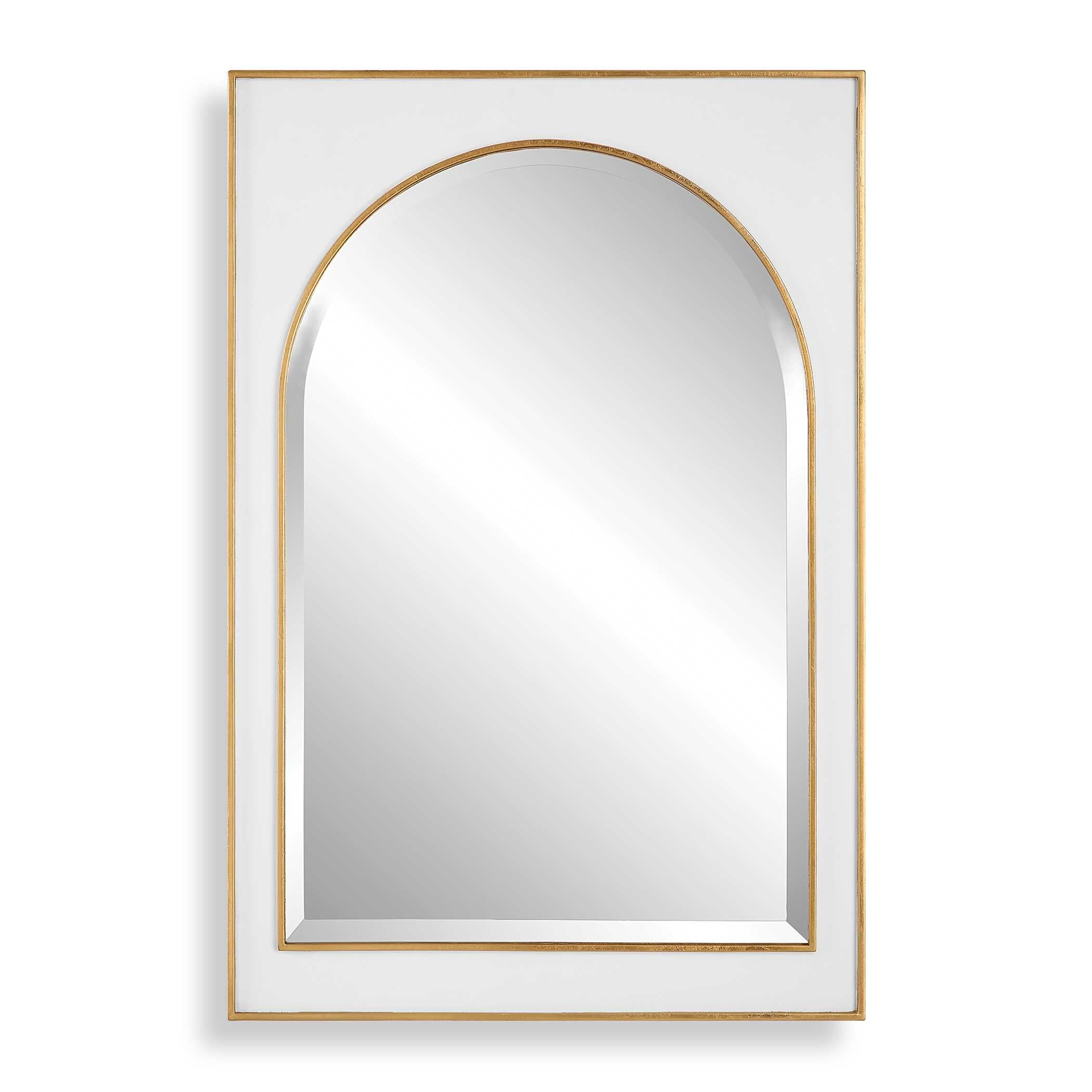 Crisanta Gloss White Arch Mirror