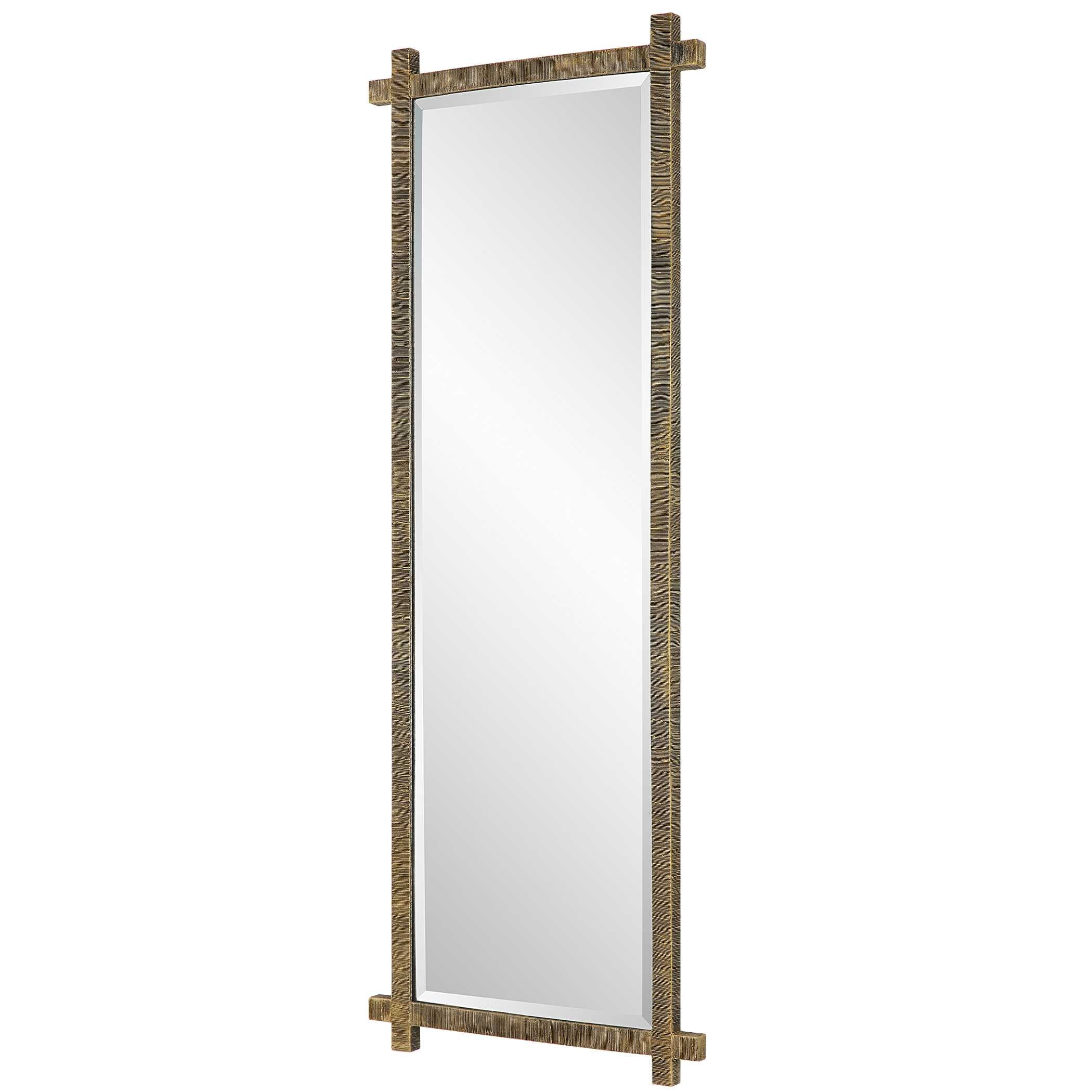 Abanu Ribbed Gold Dressing Mirror