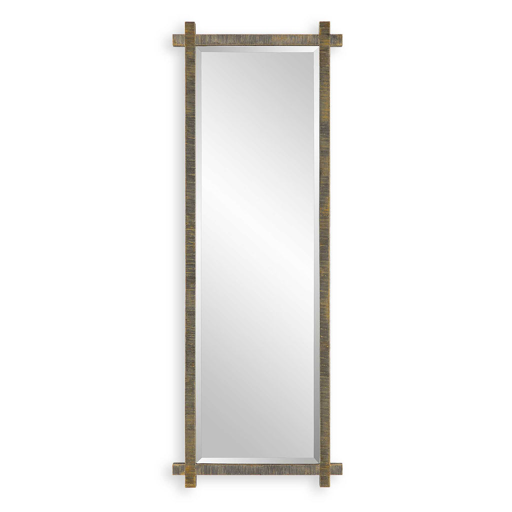 Abanu Ribbed Gold Dressing Mirror