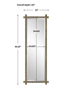 Abanu Ribbed Gold Dressing Mirror