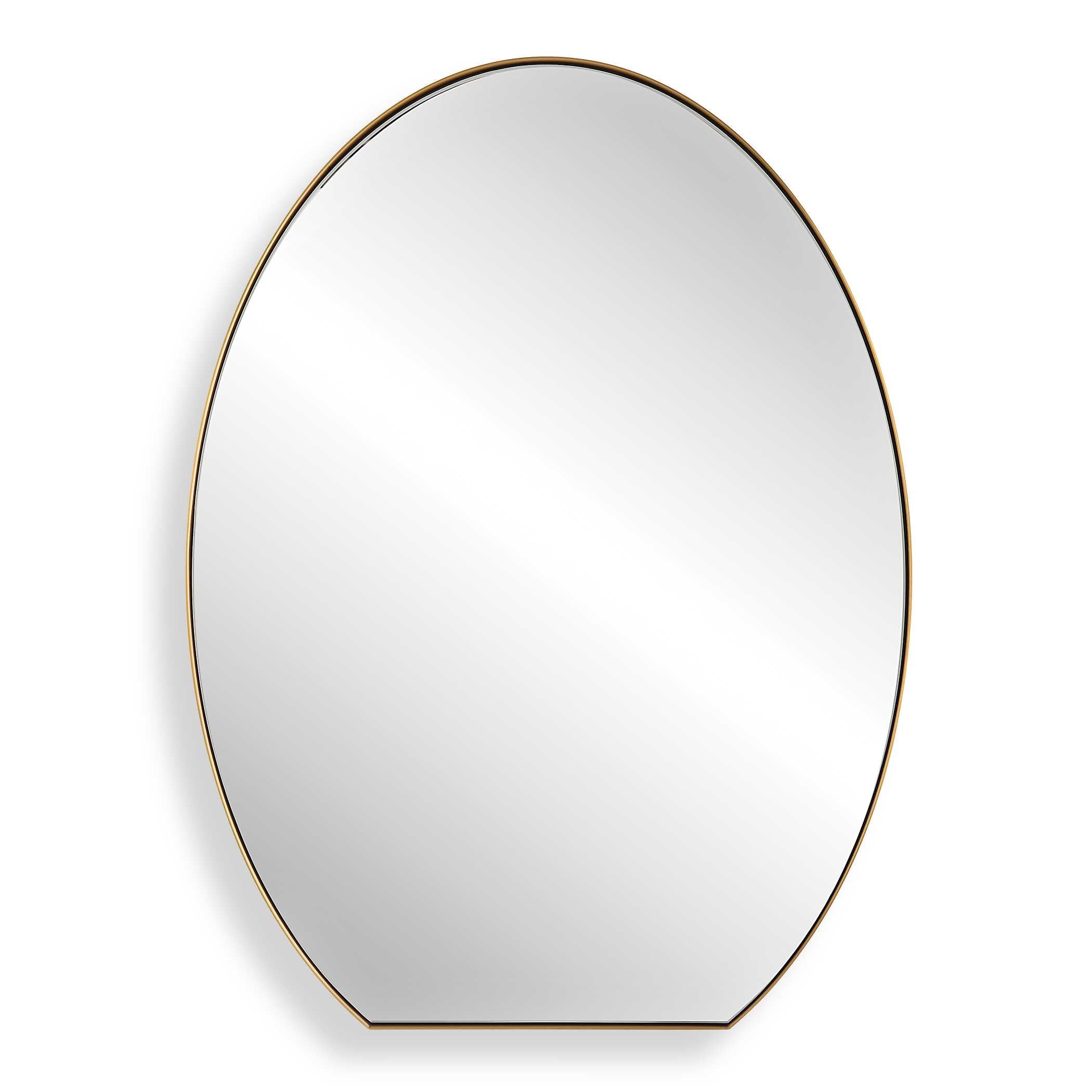 Cabell Brass Oval Mirror