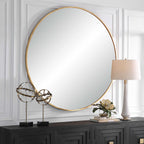 Junius Large Gold Round Mirror