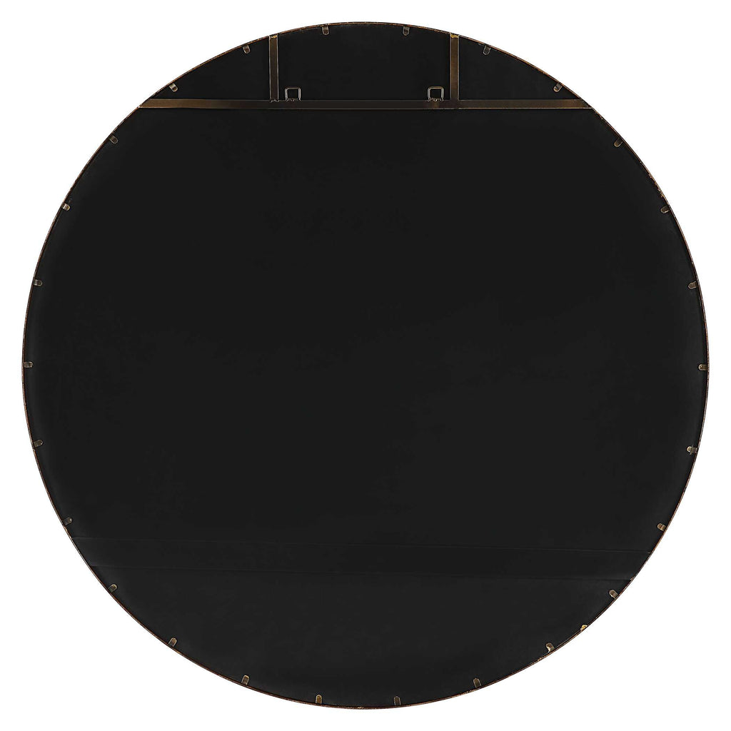 Junius Large Gold Round Mirror