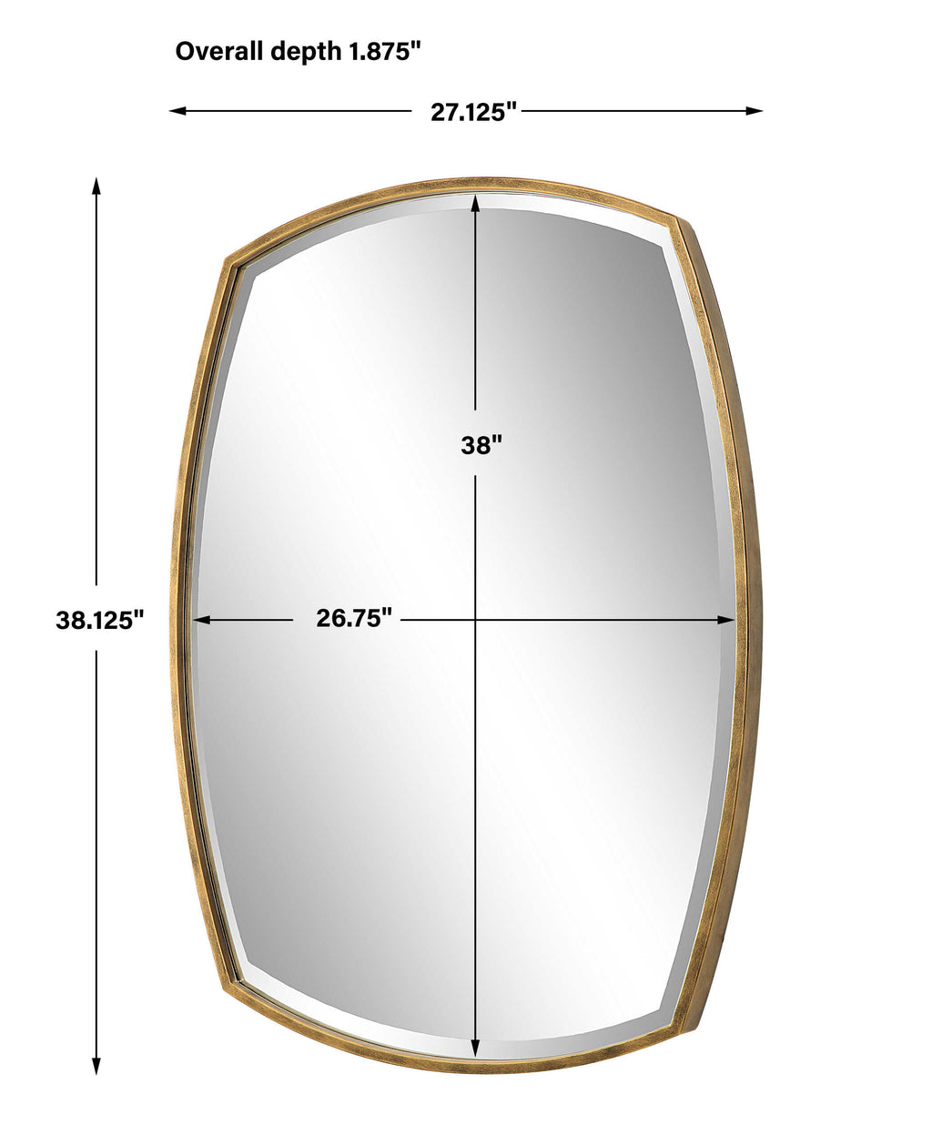 Varenna Aged Gold Vanity Mirror
