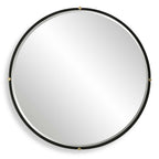 Bonded Round Black Mirror