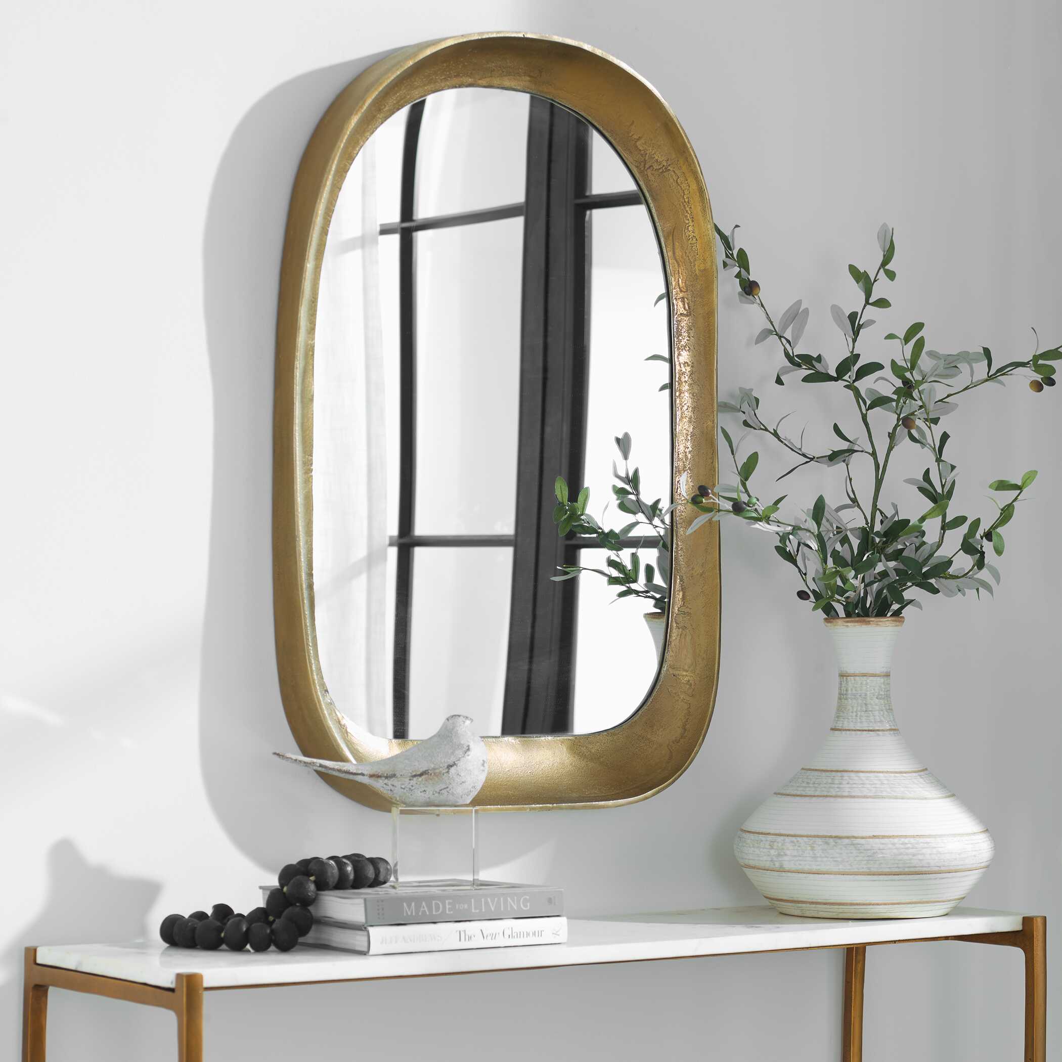 Bradano Brass Arch Mirror