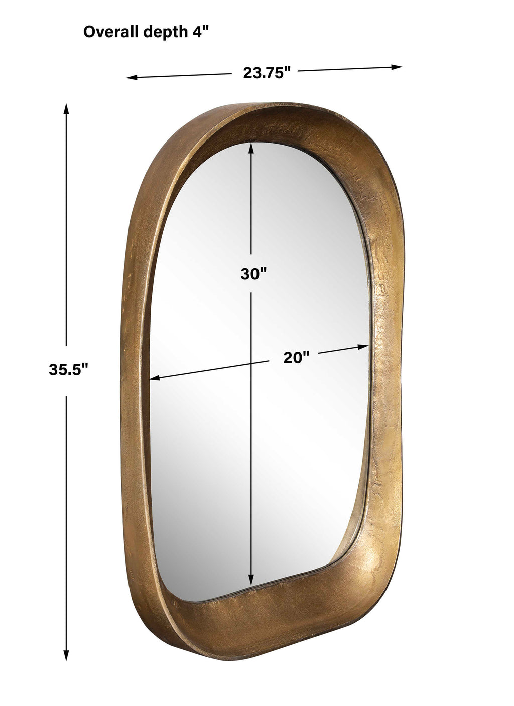 Bradano Brass Arch Mirror
