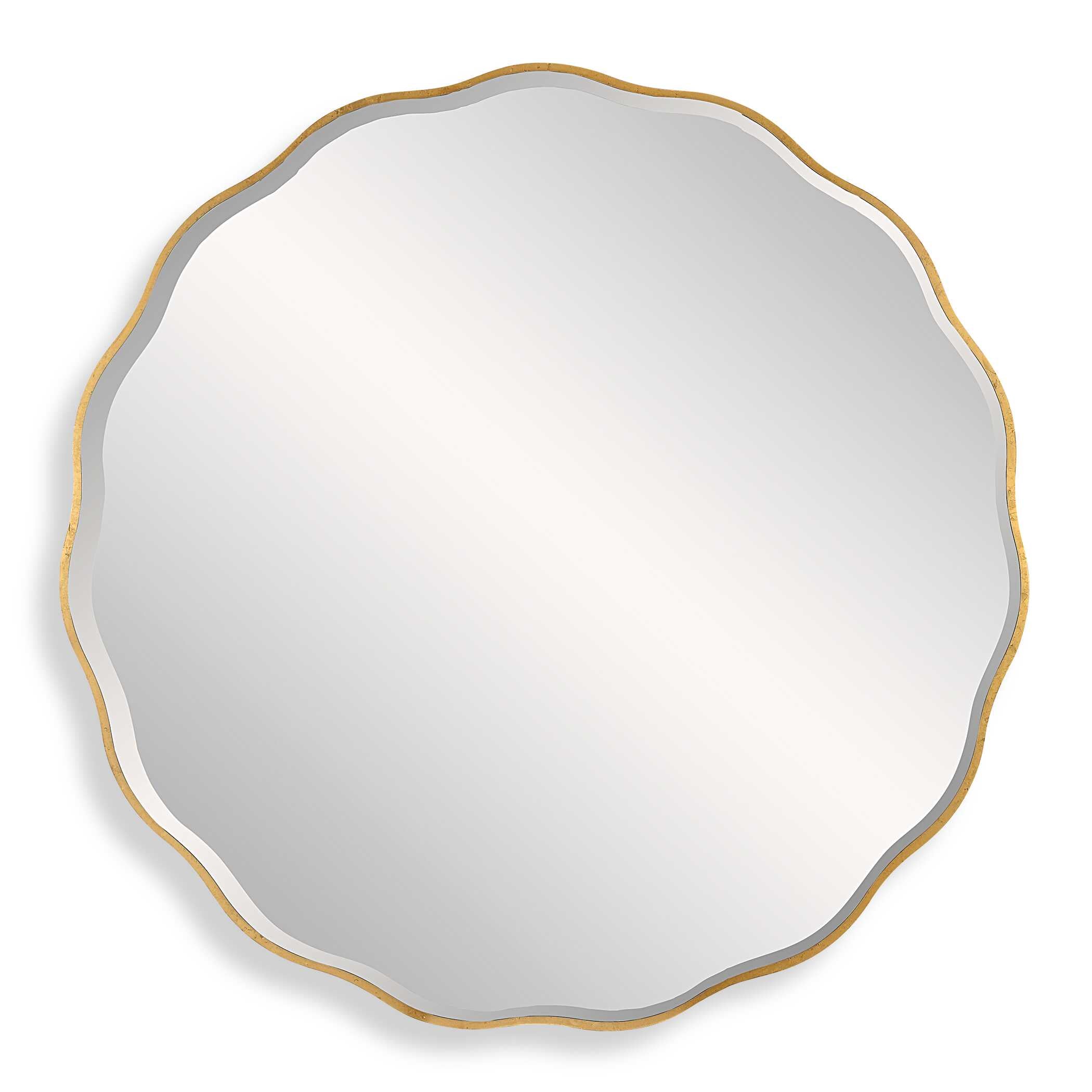 Aneta Large Gold Round Mirror