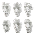 Self-Portrait White Mask Wall Decor Set/6