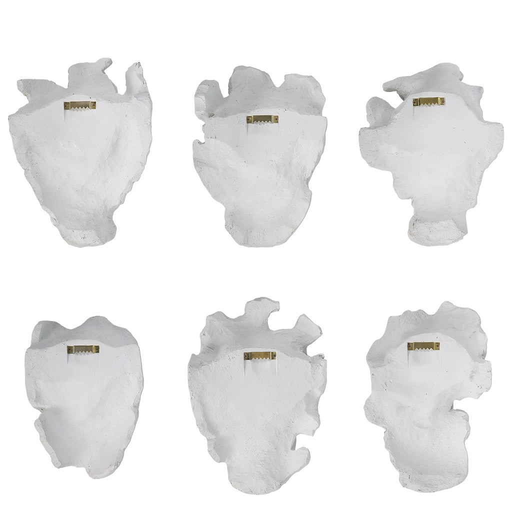 Self-Portrait White Mask Wall Decor Set/6