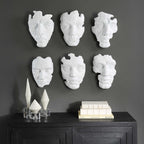 Self-Portrait White Mask Wall Decor Set/6