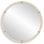 Cyprus White Round Mirror