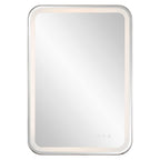 Crofton Lighted Nickel Vanity Mirror
