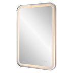 Crofton Lighted Nickel Vanity Mirror
