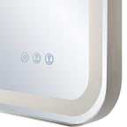 Crofton Lighted Nickel Vanity Mirror