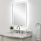 Crofton Lighted Nickel Vanity Mirror