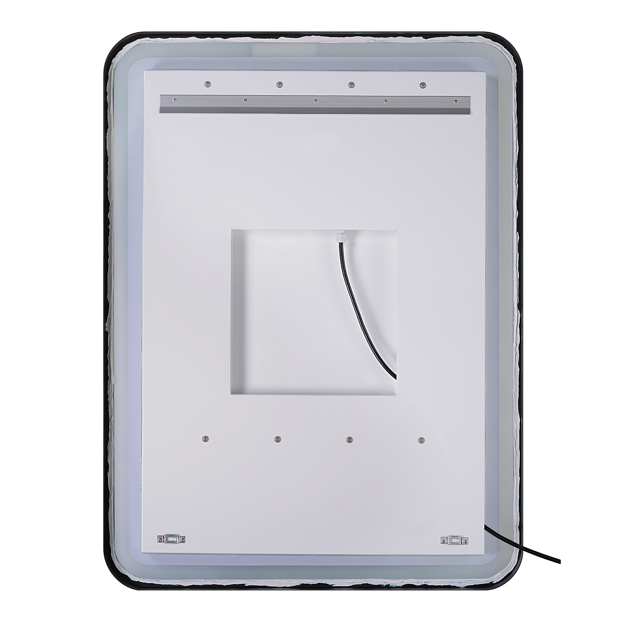 Crofton Lighted Nickel Vanity Mirror