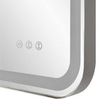 Crofton Lighted Nickel Vanity Mirror