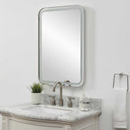 Crofton Lighted Nickel Vanity Mirror