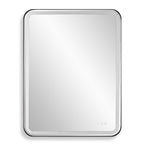 Crofton Lighted Nickel Vanity Mirror