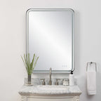 Crofton Lighted Black Large Mirror