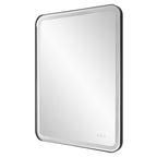 Crofton Lighted Black Large Mirror