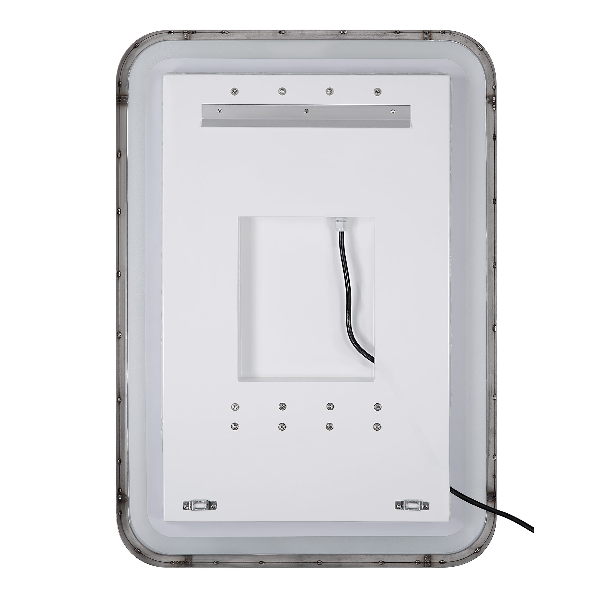 Crofton Lighted Black Large Mirror