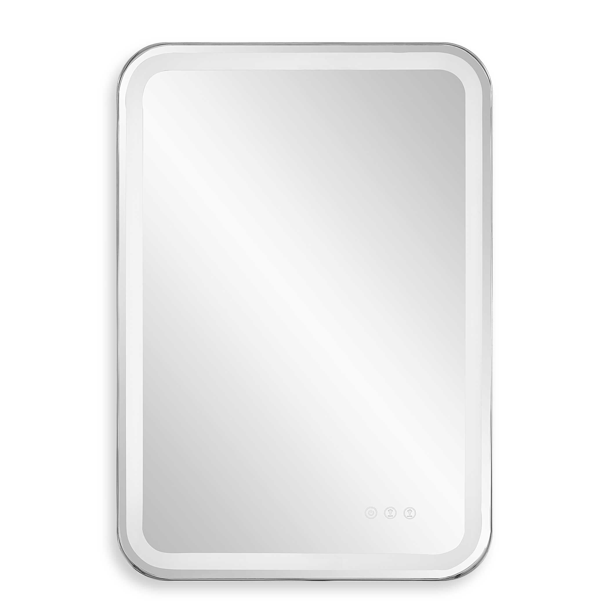 Crofton Lighted Black Large Mirror