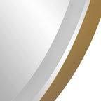 Crofton Lighted Brass Round Mirror