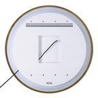 Crofton Lighted Brass Round Mirror