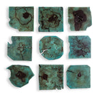 Bahati Wood Wall Decor In Blue Set/9