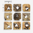 Bahati Wood Wall Decor In Natural Set/9