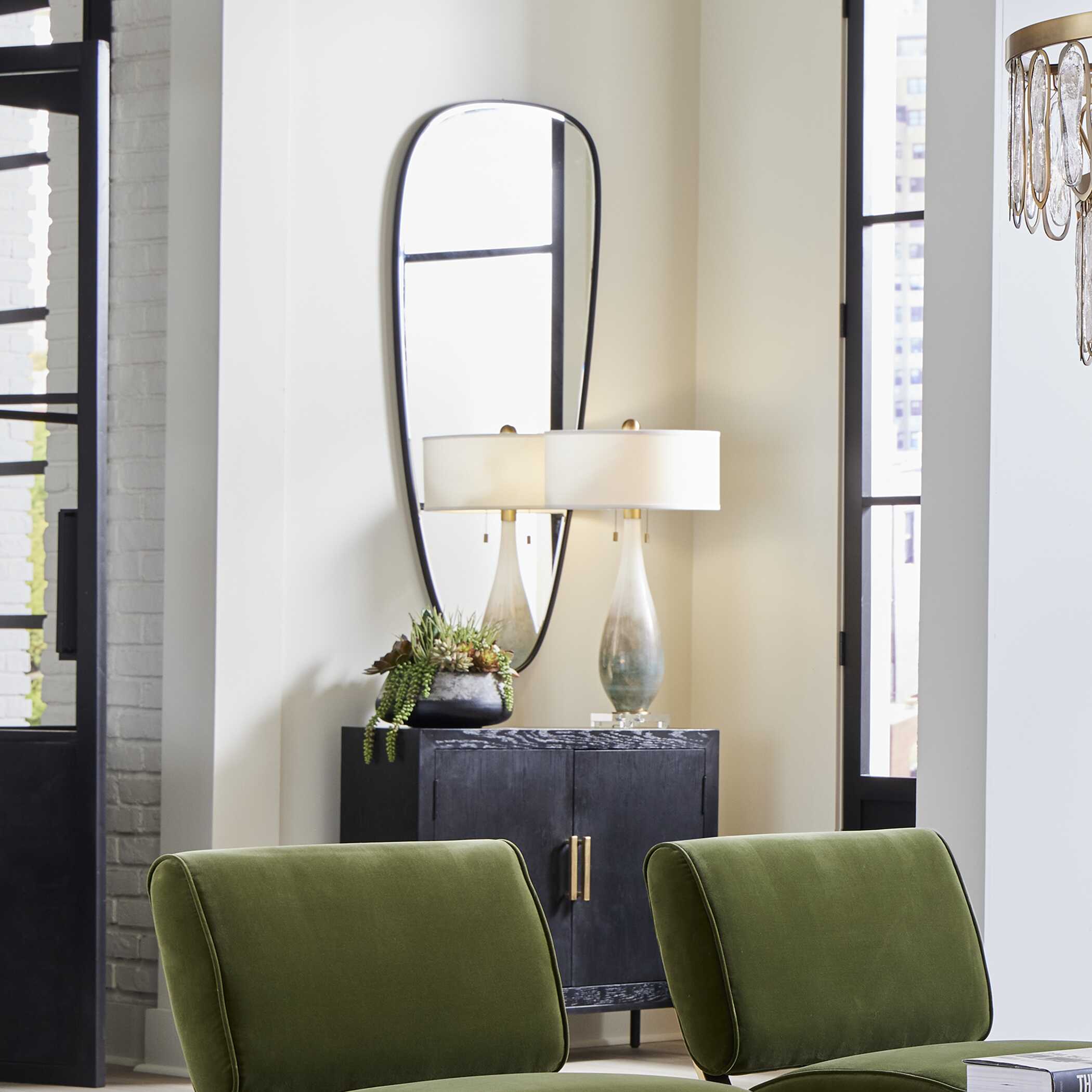 Olona Asymmetrical Modern Mirror