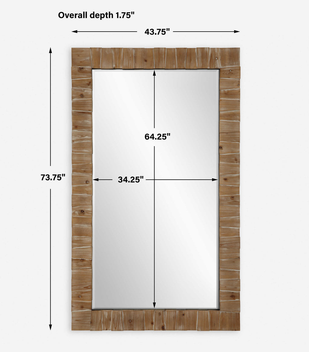 Ayanna Gray Washed Wood Mirror