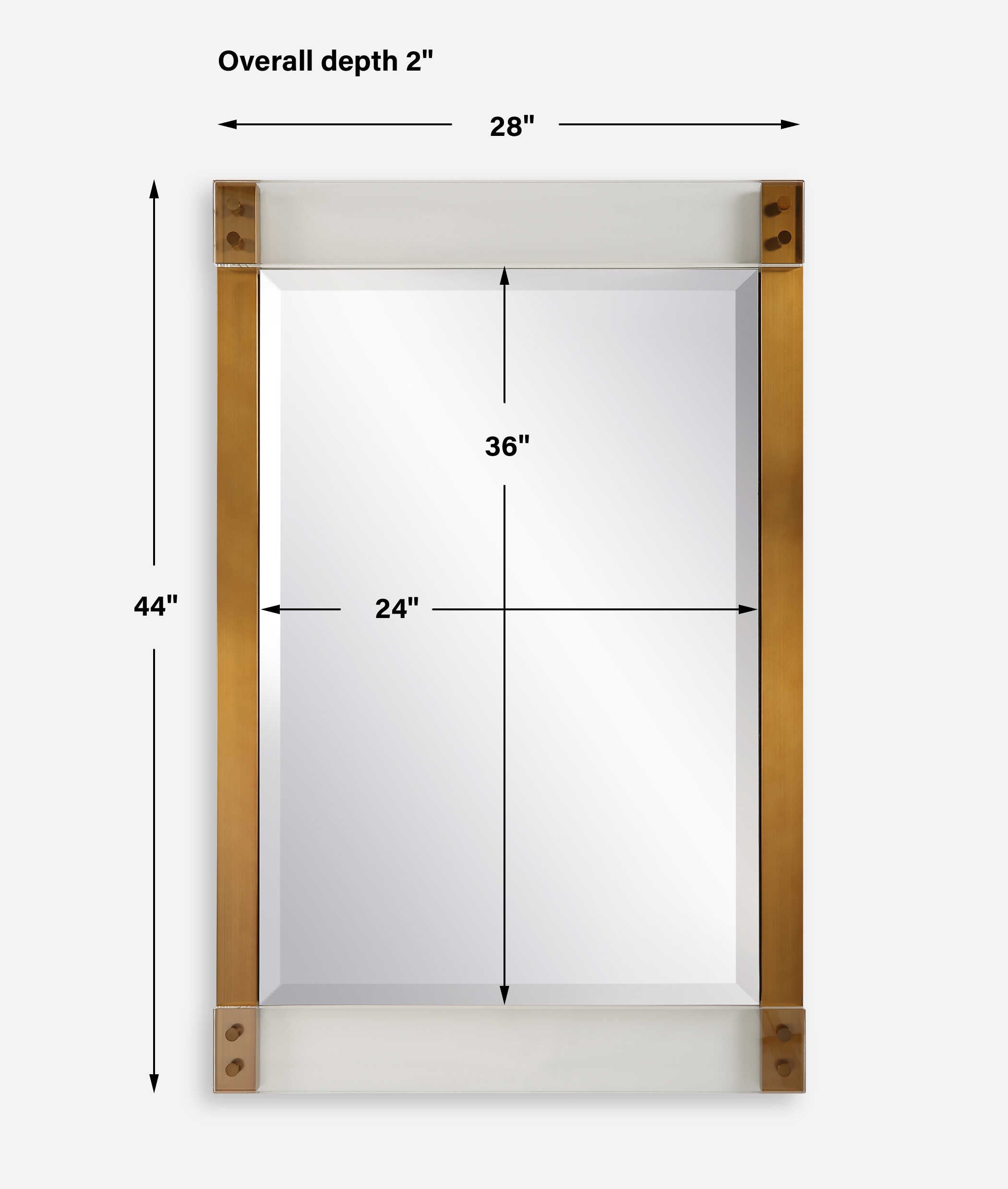 Nera Plated Brass Mirror