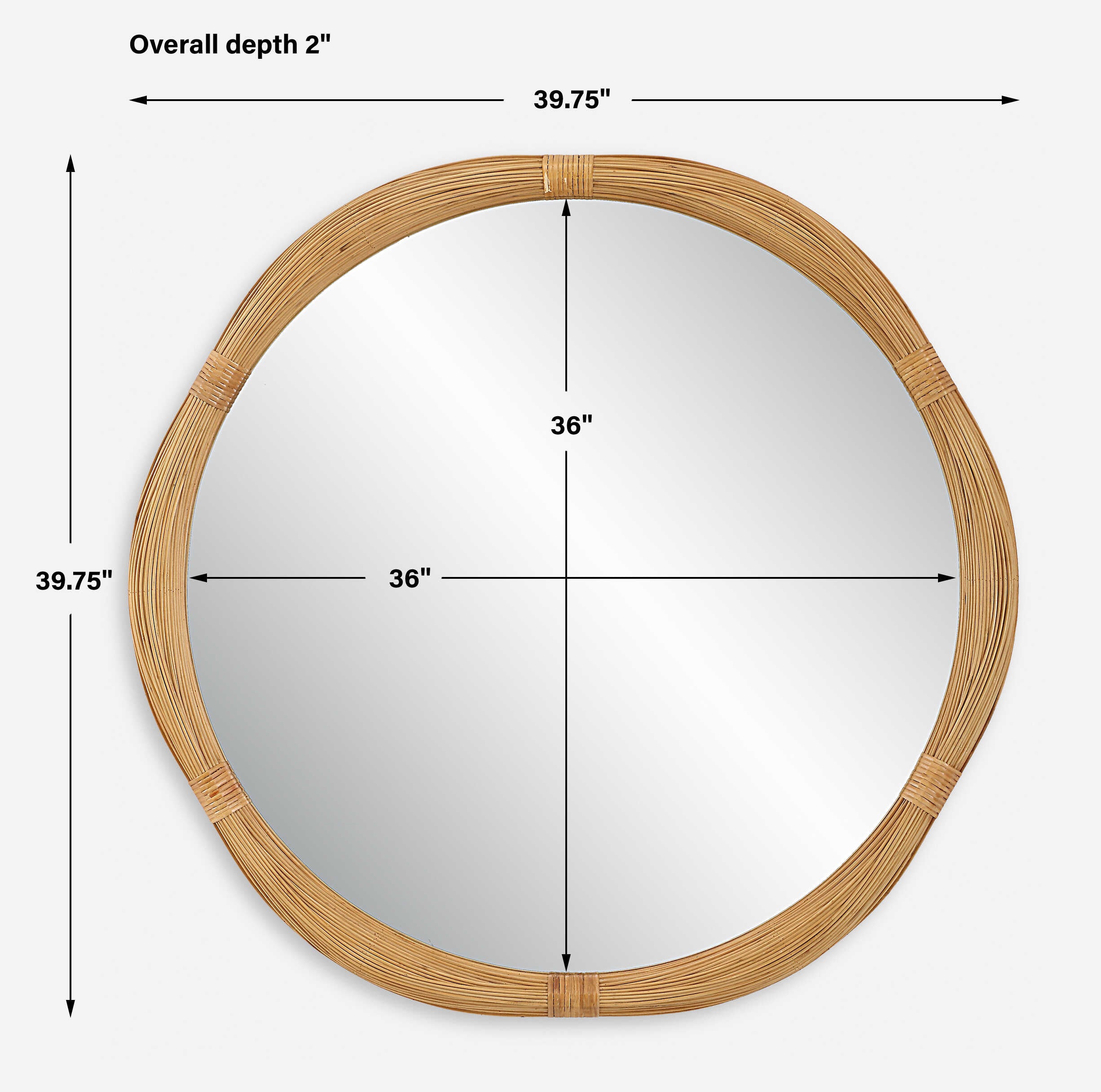 Salina Round Bamboo Mirror