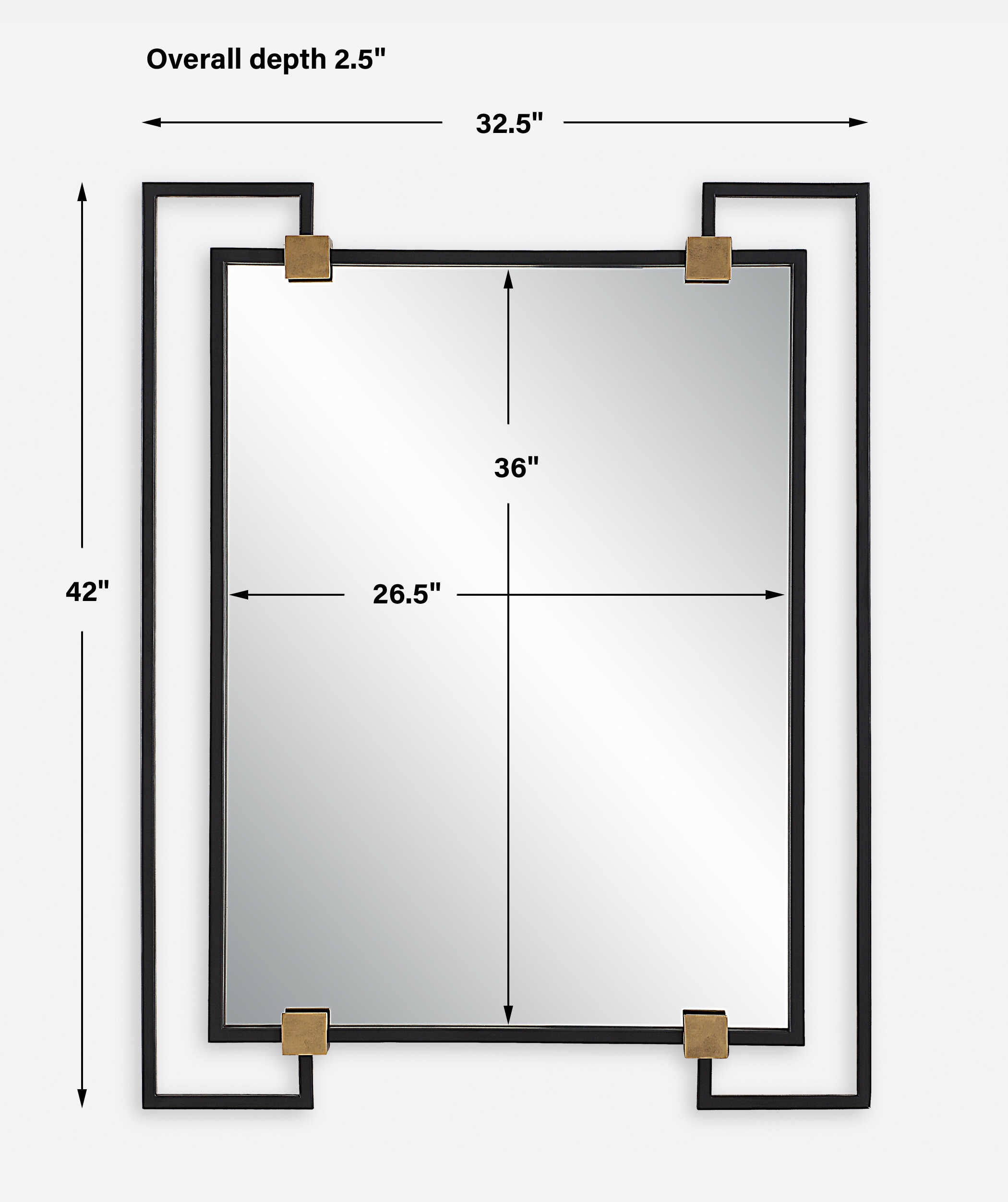 Ivey Rectangle Industrial Mirror