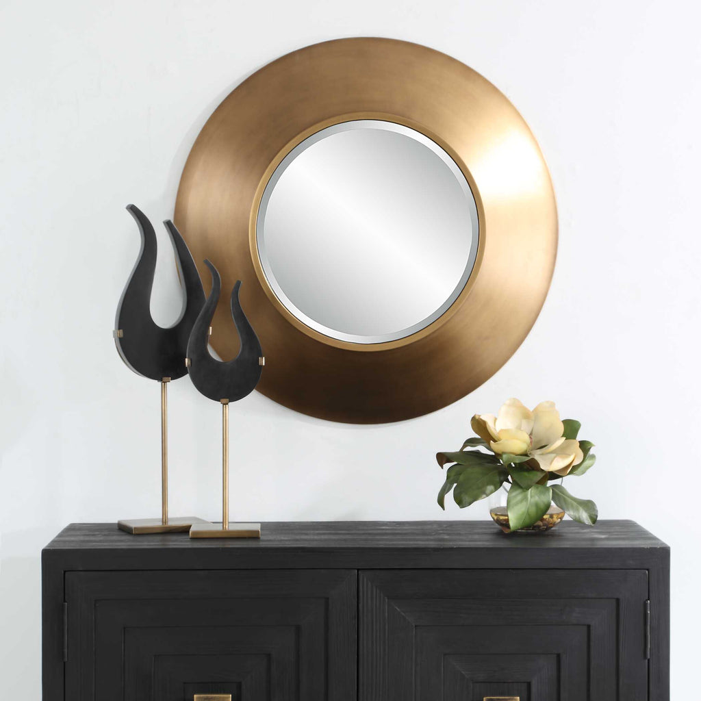 Contessa Round Gold Mirror