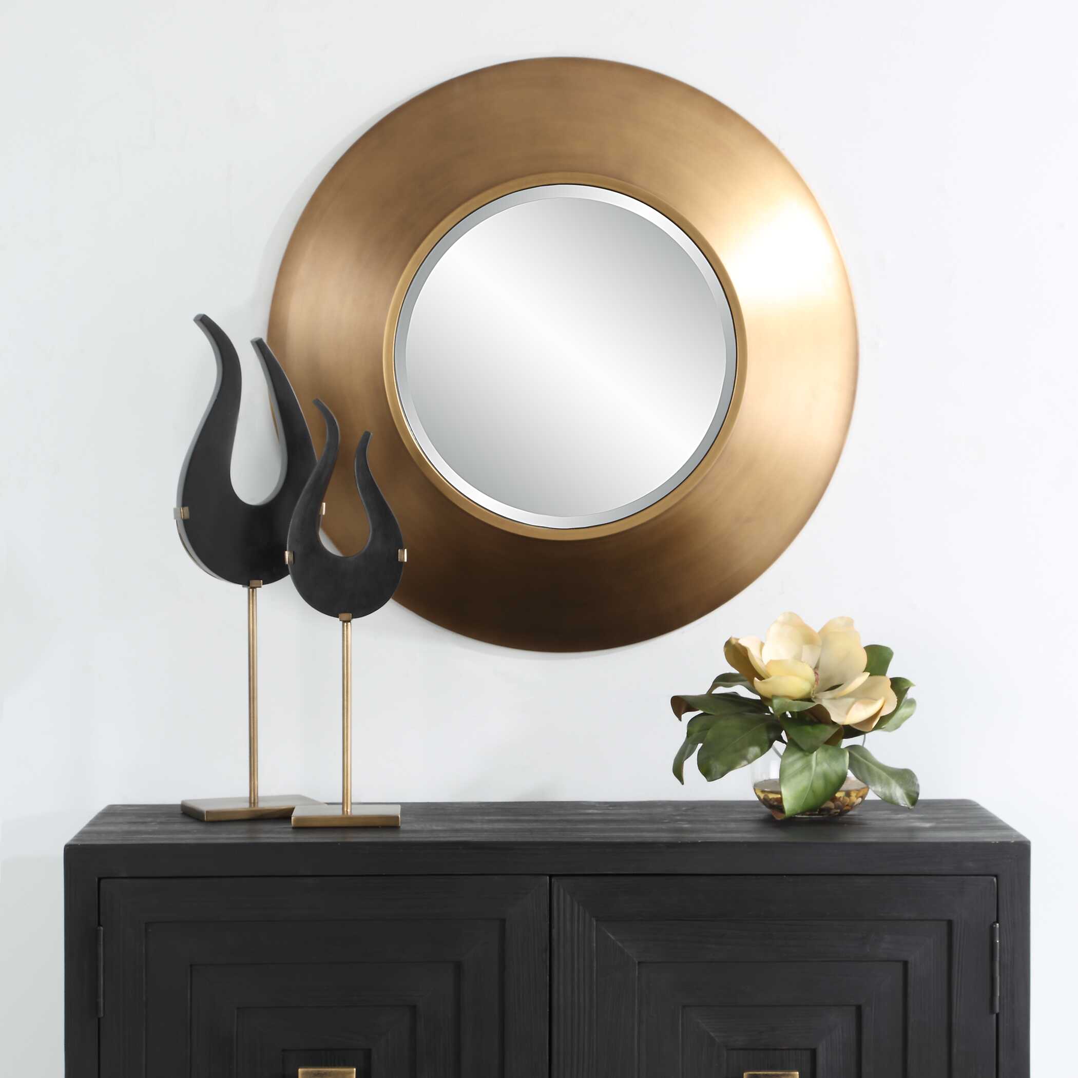 Contessa Round Gold Mirror