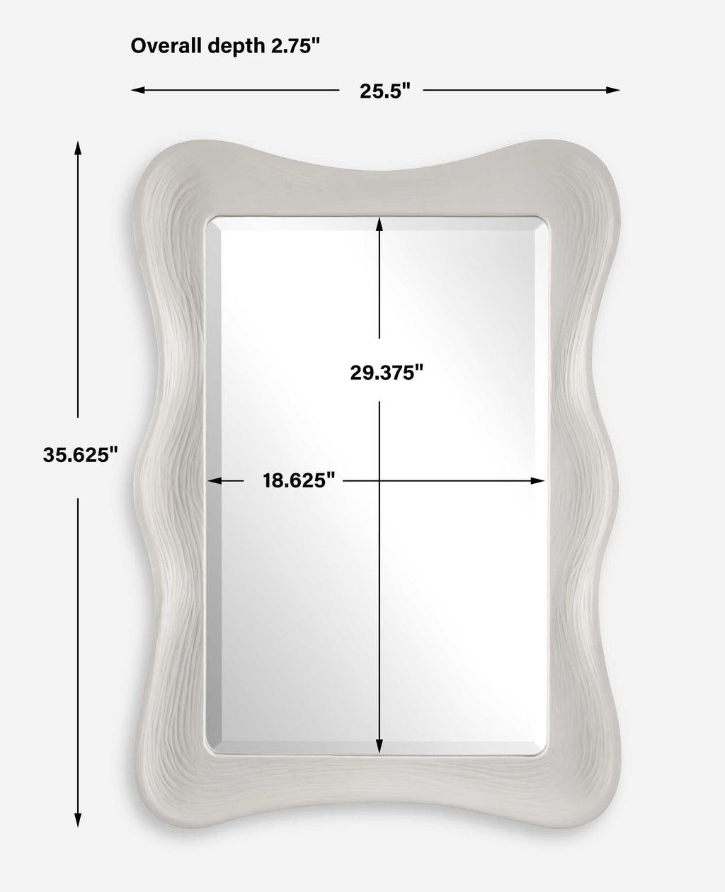 Whitehaven Wavy Rectangle Mirror