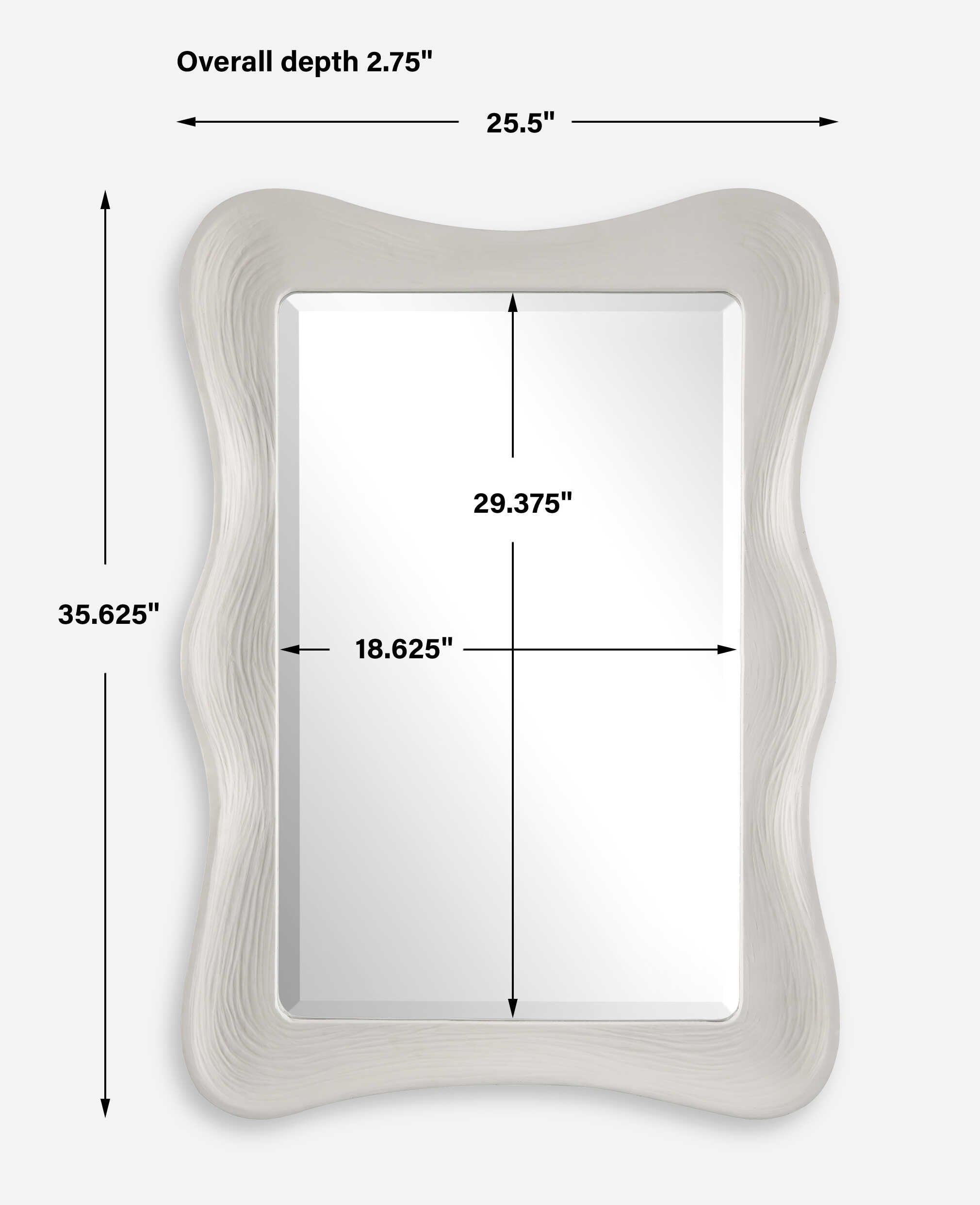 Whitehaven Wavy Rectangle Mirror