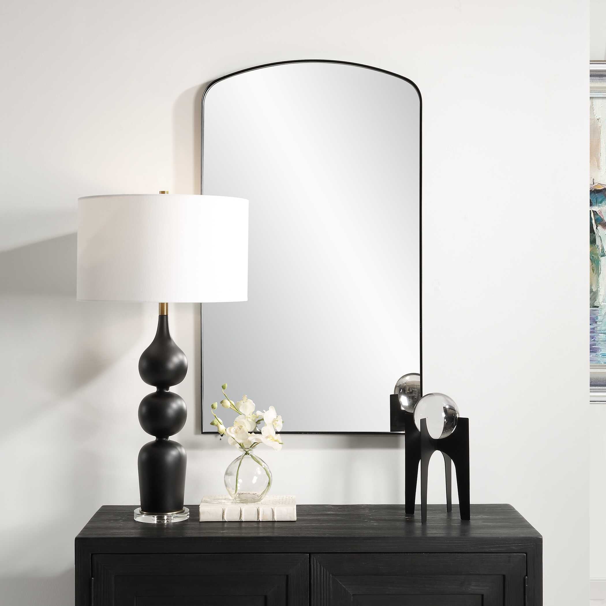 Tordera Black Arch Mirror