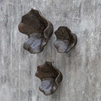 Two Wood Wall Decor In Mocha Set/3